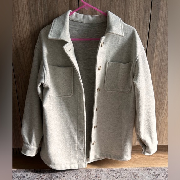 Cream Shacket - Picture 1 of 3